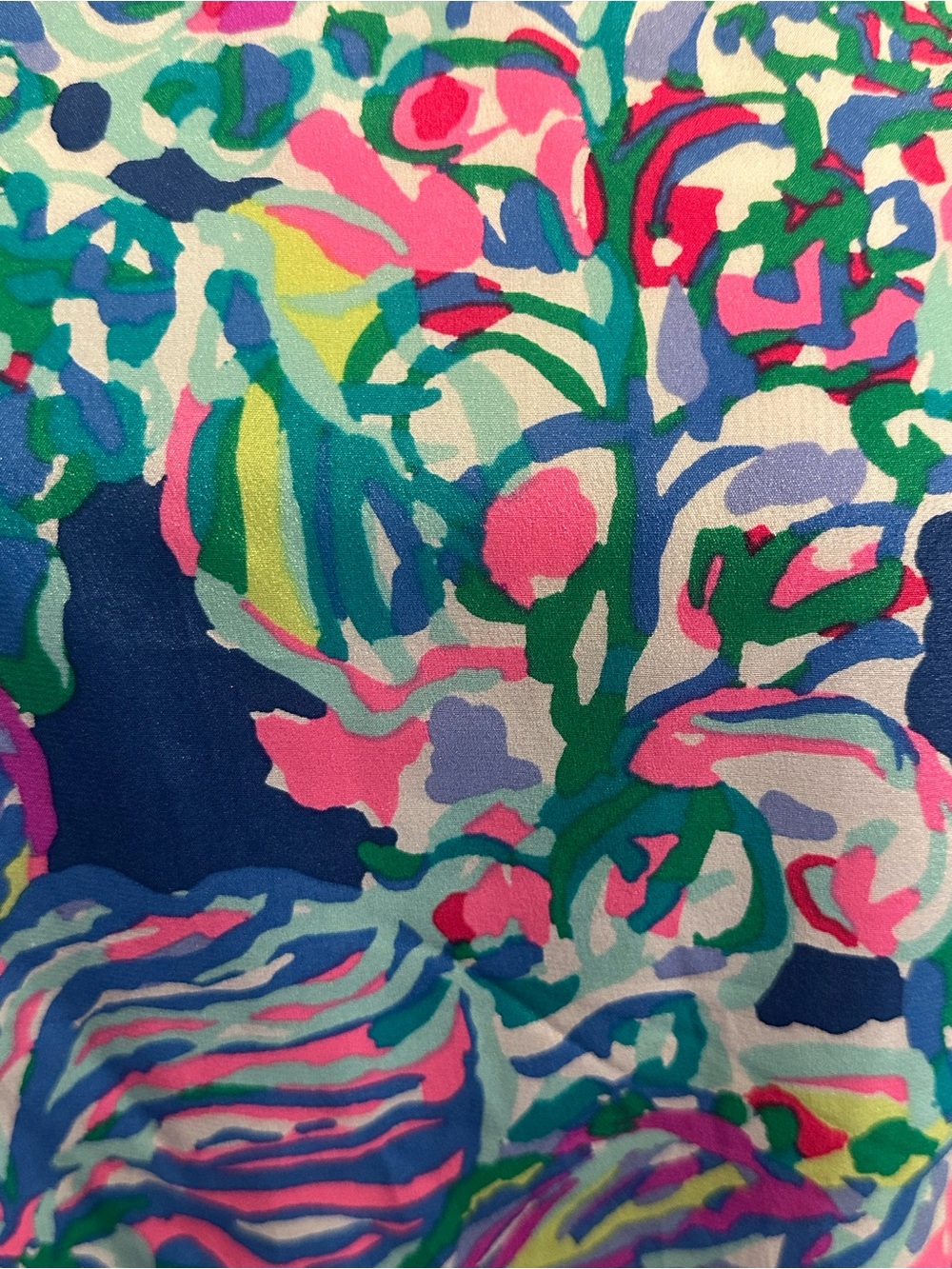 Lilly Pulitzer Adira Silk Off Shoulder Dress Indigo Exotic Escapade EUC M Rare - Picture 3 of 4